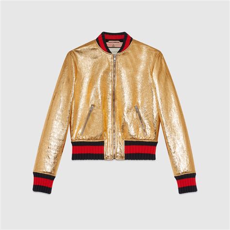 gucci leather bomber womens|cheap Gucci leather jacket.